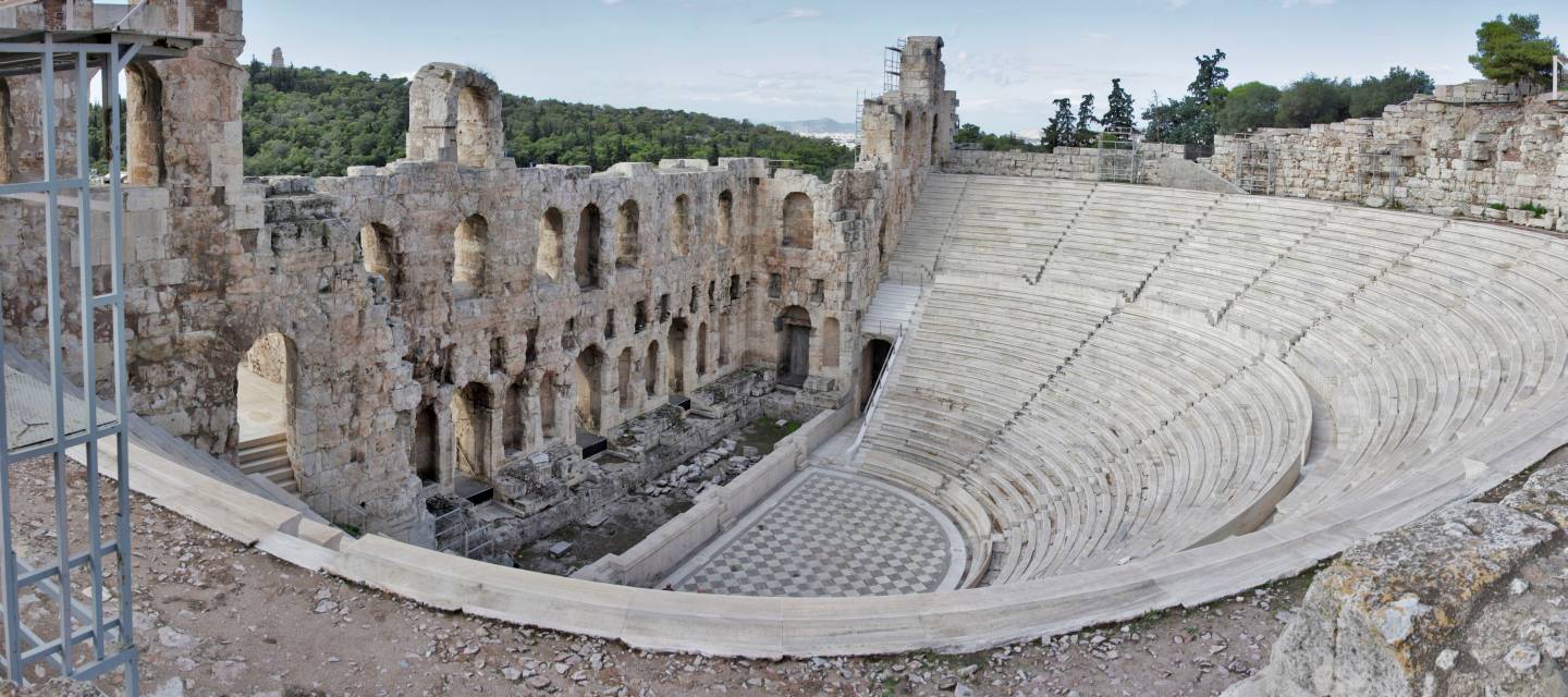 Das Odeon Theater in Athen