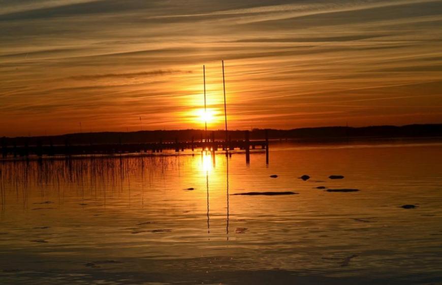 Sonnenuntergang am Fleesensee