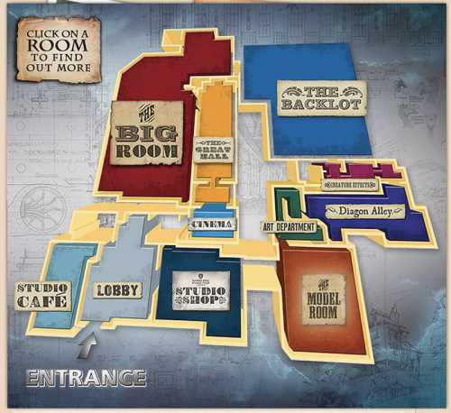 Plan des Warner Bros Studio in London wbstudiotour.co.uk